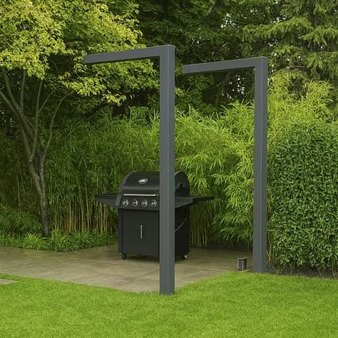 Pergola L-forme Acier enduit