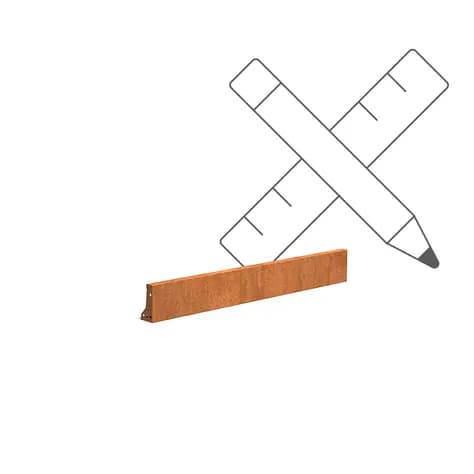Murs de soutènement 200 droit Acier corten