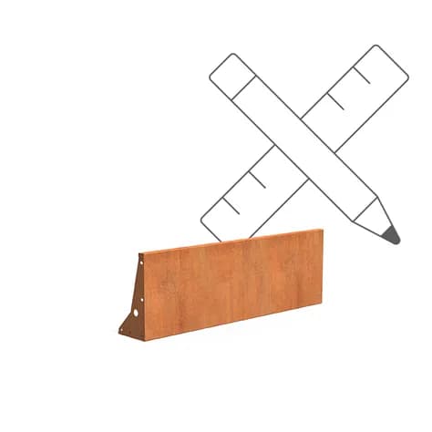Murs de soutènement 500 droit Acier corten
