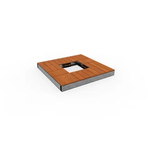 Grille d'arbre Grille Acier corten