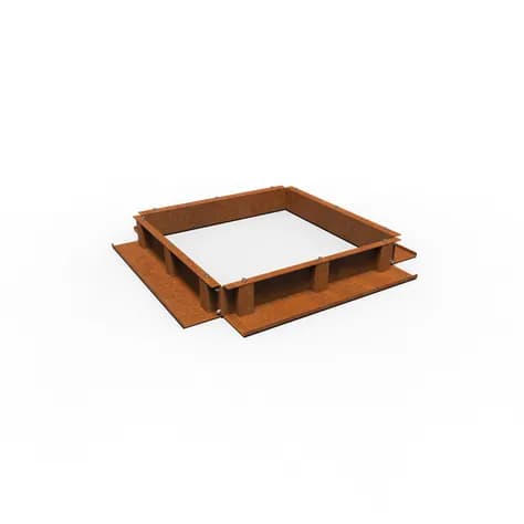 Fondation de la grille d'arbre Acier corten