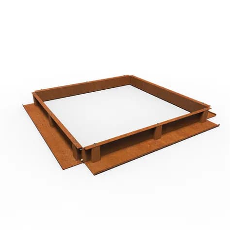 Fondation de la grille d'arbre Acier corten