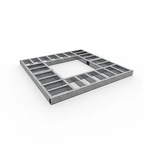 Cadre de grille d'arbre 50kN Acier galvanisé