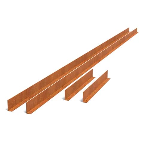 Profilé en L pour bassin réfléchissant Acier corten