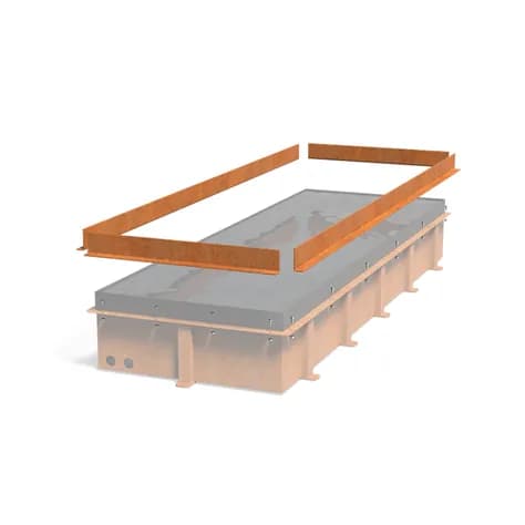 Profilé en L pour bassin réfléchissant Acier corten