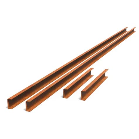 Profilé en U pour bassin réfléchissant Acier corten