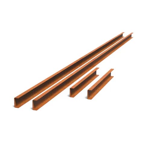 Profilé en U pour bassin réfléchissant Acier corten