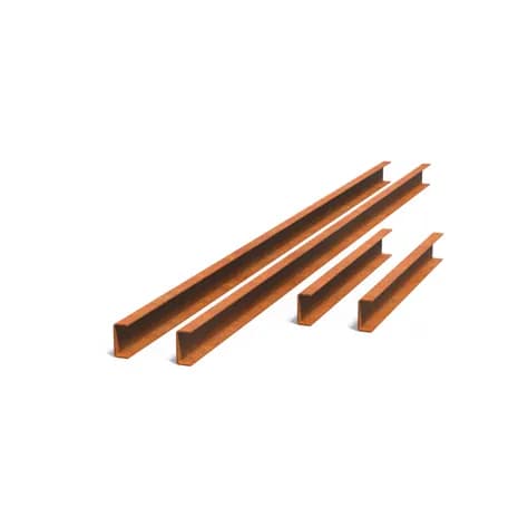 Profilé en U pour bassin réfléchissant Acier corten