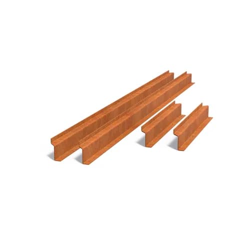 Profilé en Z pour bassin réfléchissant Acier corten