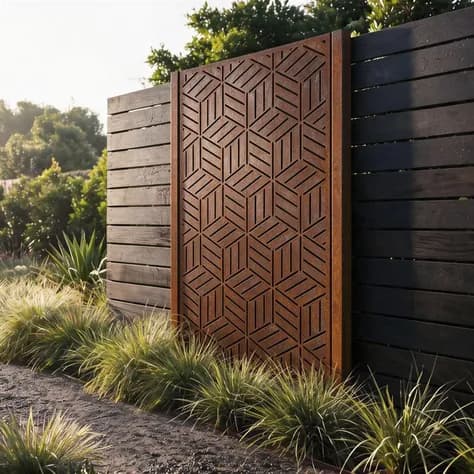 Panneau Géométrique Acier corten