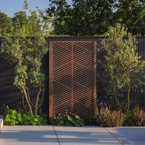 Panneau Géométrique Acier corten