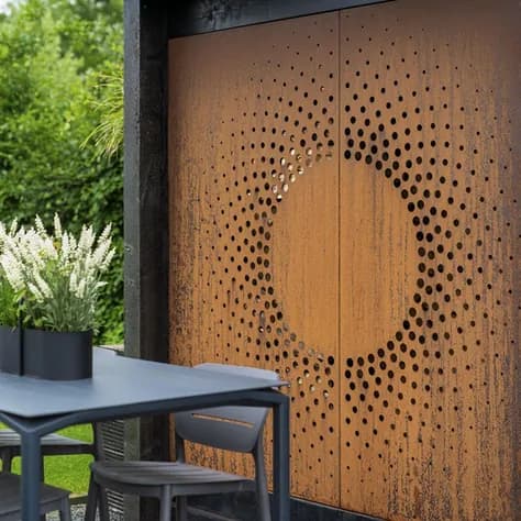 Panneau Abstrait Acier corten