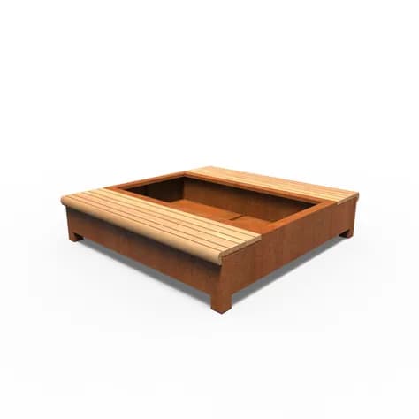 AROS avec double banc Acier corten