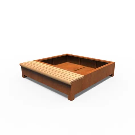 AROS avec canapé simple Acier corten