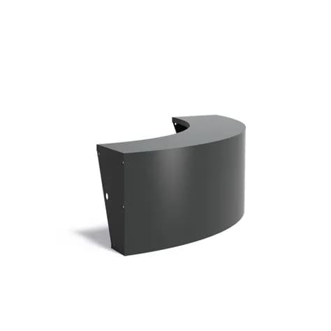 Mur de soutènement 600 avec bord supérieur large courbe Aluminium