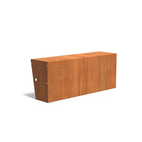 Murs de soutènement 600 avec large bord supérieur droit Acier corten