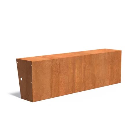 Murs de soutènement 600 avec large bord supérieur droit Acier corten