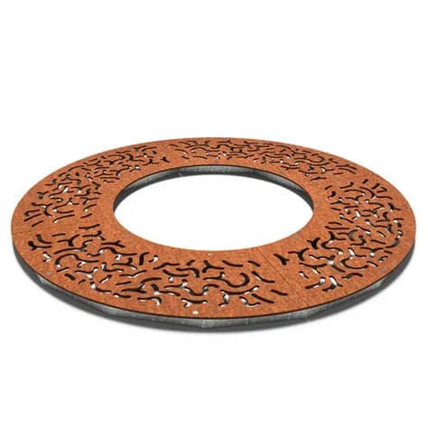 Grilles d'arbres ronde 1950 Acier corten