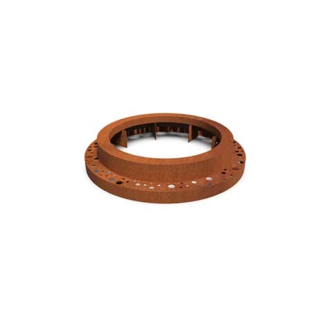Miroir d'arbre ronde 980 Acier corten