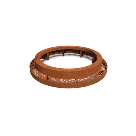 Miroir d'arbre ronde 1200 Acier corten