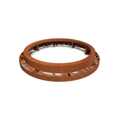 Miroir d'arbre ronde 1490 Acier corten