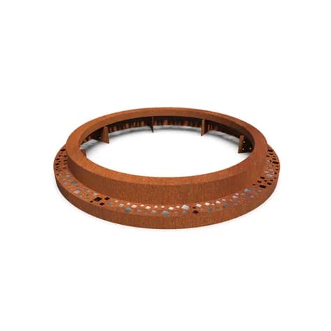 Miroir d'arbre ronde 1490 Acier corten