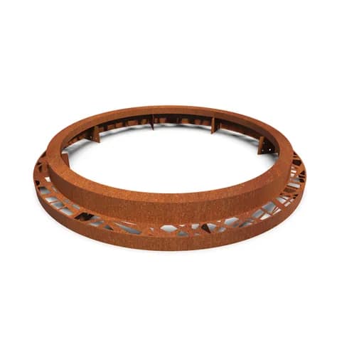 Miroir d'arbre ronde 1800 Acier corten