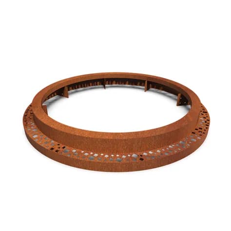 Miroir d'arbre ronde 1800 Acier corten