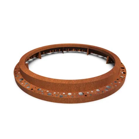 Miroir d'arbre ronde 1800 Acier corten