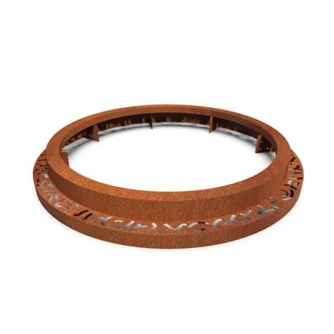 Miroir d'arbre ronde 1800 Acier corten