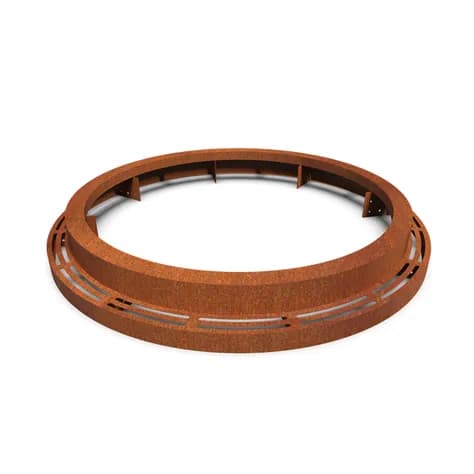 Miroir d'arbre ronde 1800 Acier corten