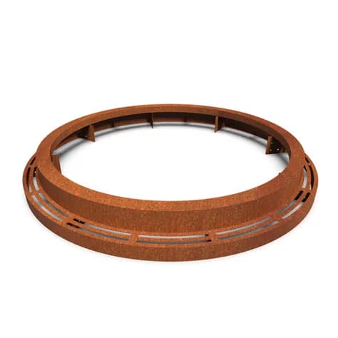 Miroir d'arbre ronde 1950 Acier corten
