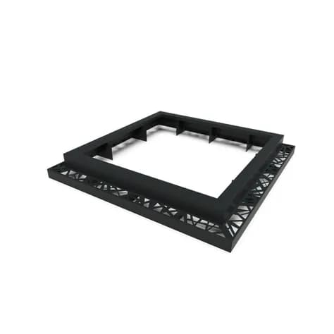 Miroir d'arbre carré 1490 Aluminium