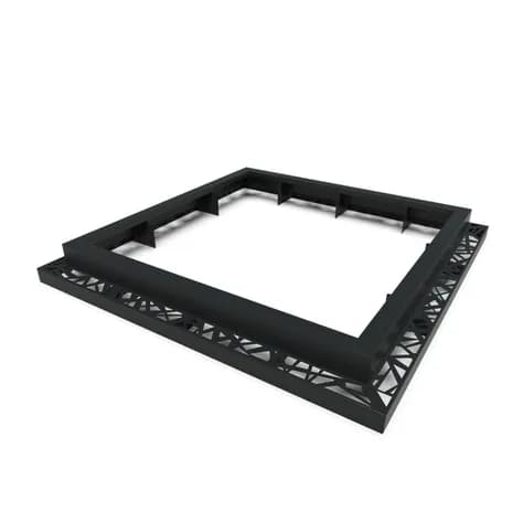 Miroir d'arbre carré 1800 Aluminium