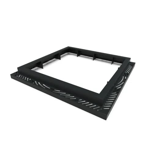 Miroir d'arbre carré 1800 Aluminium