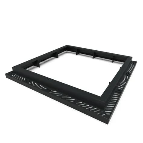 Miroir d'arbre carré 1950 Aluminium