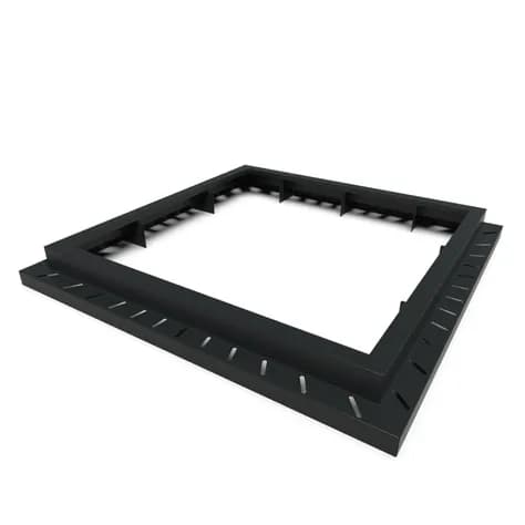 Miroir d'arbre carré 1950 Aluminium
