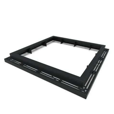 Miroir d'arbre carré 1950 Aluminium