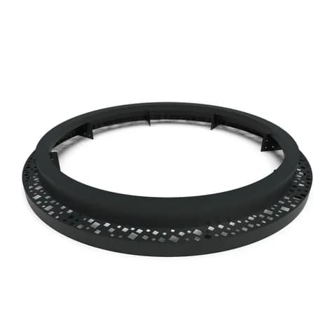 Miroir d'arbre ronde 1950 Aluminium