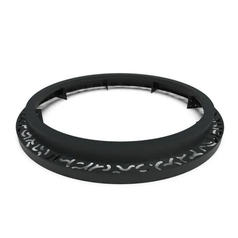 Miroir d'arbre ronde 1950 Aluminium