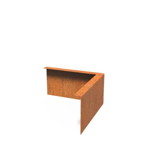 Bordure de jardin angle supperieur plié Acier corten