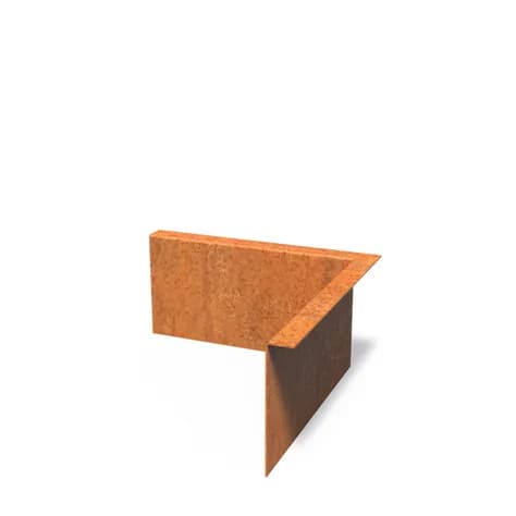 Bordure de jardin angle supperieur plié Acier corten