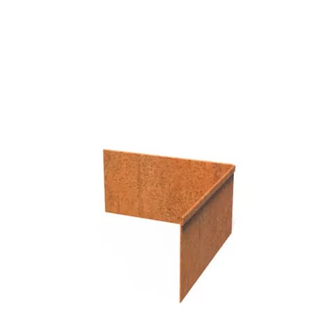 Bordure de jardin angle supperieur aplati  Acier corten
