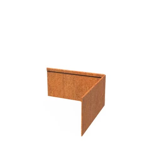 Bordure de jardin angle supperieur aplati  Acier corten