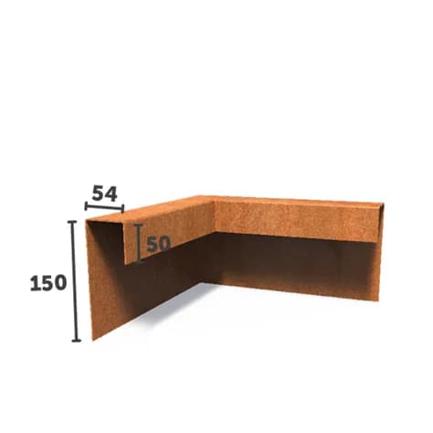 Profilés de recouvrement angle Acier corten