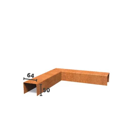Profilés de recouvrement angle Acier corten