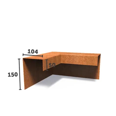 Profilés de recouvrement angle Acier corten