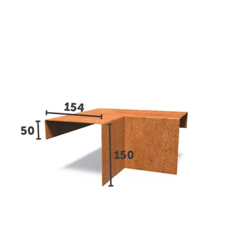 Profilés de recouvrement angle Acier corten