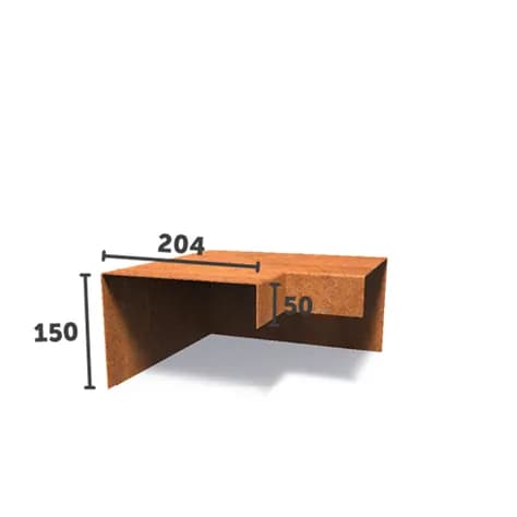 Profilés de recouvrement angle Acier corten