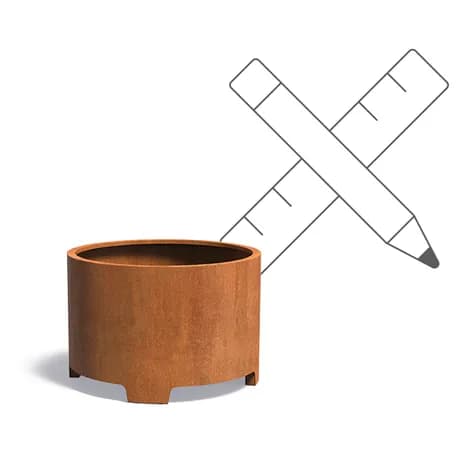 CIRCUM avec pieds Acier corten